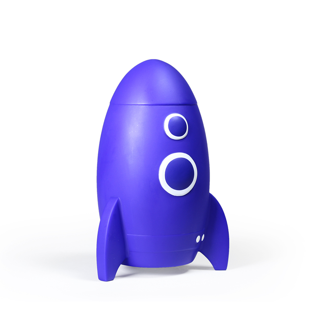 Raket spaarpot blauw Raket spaarpot blauw